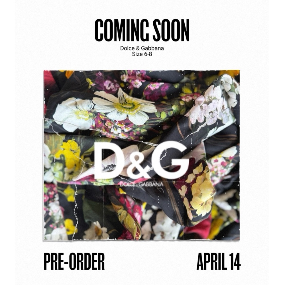 PRE-ORDER: Rare Dolce & Gabbana Dress Floral Noir, size M // D&G Dress Size 6-8